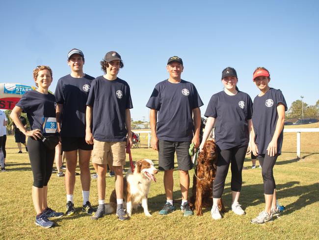Gerard Leotta together with Claudia Vella and Terri Leotta, as well as dogs Cisco and Beau at the Run for MI Life event at Walkerston. October 17, 2021 Picture: Marty Strecker