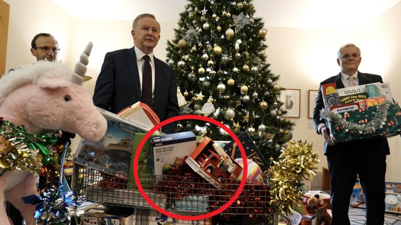 Anthony Albanese trolled Scott Morrison at a Kmart Wishing Tree event.