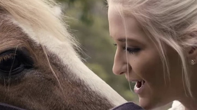 Clare Wainwright, 28, of Elanora Heights, with horse Shelley. Picture: Supplied.