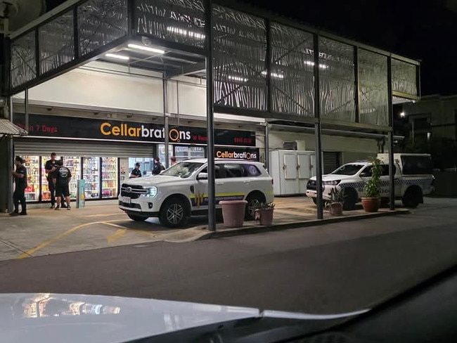 Karama bottle shop worker threatened with an edged weapon on Monday night. Picture: Facebook