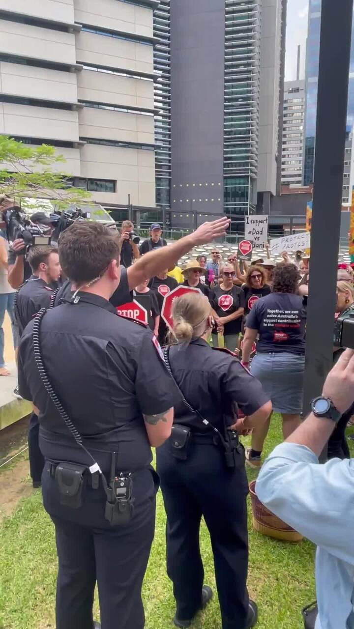 Protest outside court before Adani decision