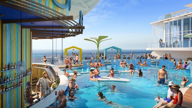 There are plenty of pools to choose from. Image: Icon of the Seas