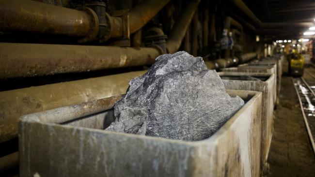 Rail trucks loaded with rocks containing uranium ore the Czech Republic. Picture: Bloomberg