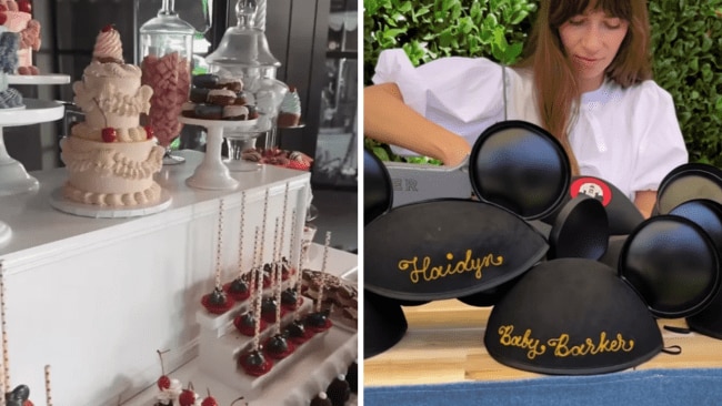 Lavish treats were served and personalised merch was given away at the lavish baby shower. Source: Instagram