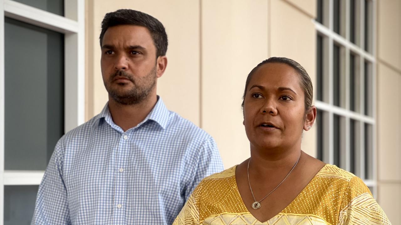 Deputy Opposition Leader Dheran Young and Opposition Leader Selena Uibo said transparency and accountability of the NT government would be Labor's focus as parliament returns this week. Picture: Fia Walsh.