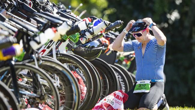 Ironman Cairns attracts more than 2500 athletes to the Tropical North. Narangba’s Andrew Day is pictured. Picture: Brian Cassey