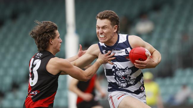 William Manshanden North Launceston and Luke Paton Lauderdale. TSL grand final 2024 - North Launceston V Lauderdale. Picture: Nikki Davis-Jones