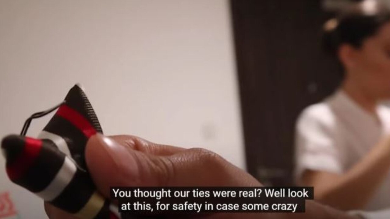 A flight attendant has revealed a lesser-known safety feature built into their cabin crew uniform. Picture: YouTube