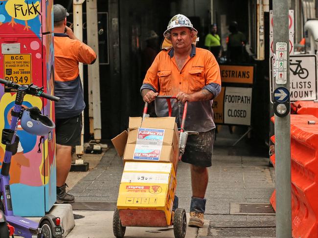 Workers were told to down tools on Probuild sites across the country. Picture: Zak Simmonds