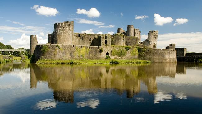 Caerphilly Castle is one of hundreds of castles across Wales.