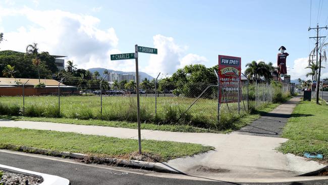 The land for a university hospital at the corner on Charles and Sheridan Streets has been secured. Picture: Stewart McLean