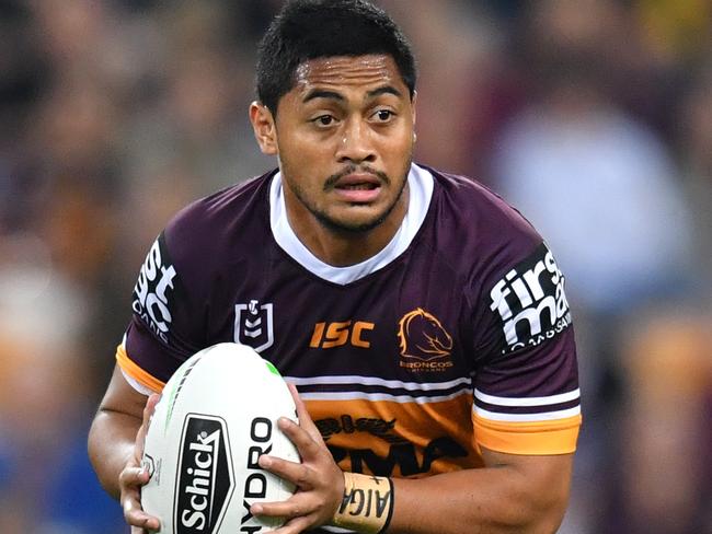 Anthony Milford of the Broncos in action during the Round 24 NRL match between the Brisbane Broncos and the Parramatta Eels at Suncorp Stadium in Brisbane, Friday, August 30, 2019.  (AAP Image/Darren England) NO ARCHIVING, EDITORIAL USE ONLY