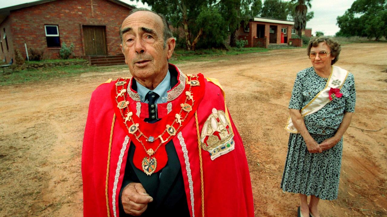 Leonard Casley, self-declared ‘prince’ of Hutt River Province, with wife Shirley. Picture: Supplied