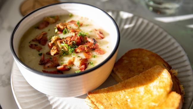 Leek and potato soup at Marina Cafe in Derwent Park. Picture: Linda Higginson