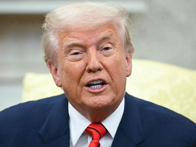 US President Donald Trump speaks as he hosts NATO Secretary General Mark Rutte at the White House in Washington, DC, March 13, 2025. (Photo by Mandel NGAN / AFP)