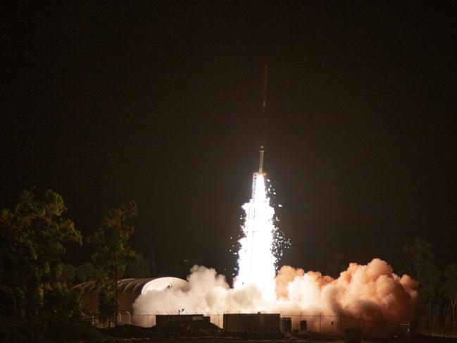 Images from NASA rocket launch at Arnhem Space Centre in Northern Territory. Picture: Supplied by Equatorial Launch Australia