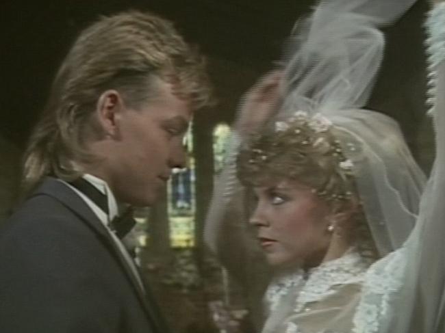 Jason Donovan and Kylie Minogue in the most memorable Aussie TV wedding.