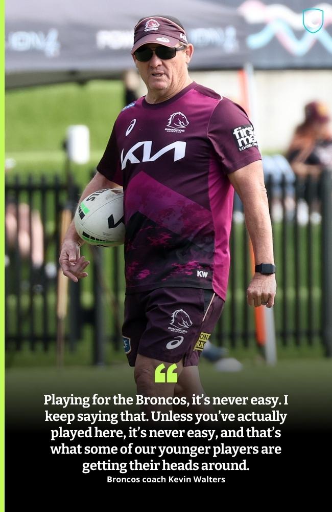 Brisbane Broncos coach Kevin Walters.