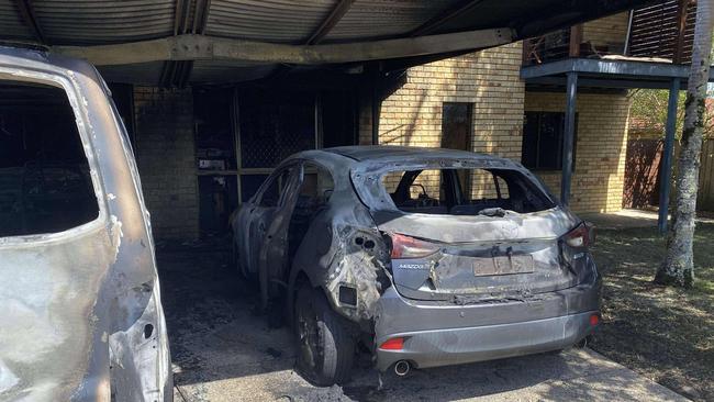 Aftermath of a fire at Cromwell St, Battery Hill.