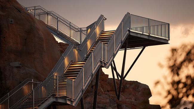 The statement staircase at The Quarry in Keperra being developed by Frasers Property Australia.