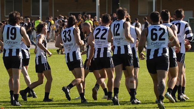Boort runs out on to the field earlier this season. Picture: Kate Perryman - Finding Focus Photography.