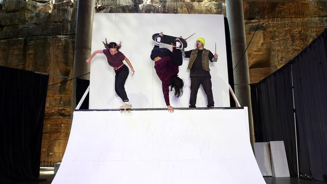 Performers in Big hArt’s production Skate. Picture: Jane Dempster.