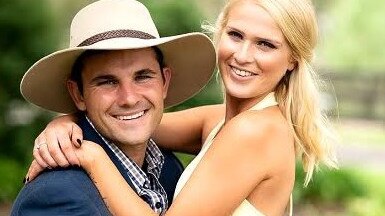 Farmer Alex and Jess Wolfe. Picture: Ch 7