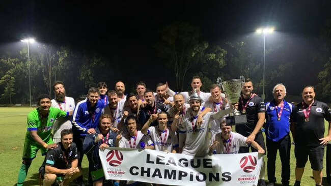 Surfers Paradise beat Coomera 8-0 to secure the 2020 Gold Coast Premier League title. Pic: Football Gold Coast.