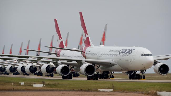 Eight Qantas pilots have been infected, despite taking precautionary measures. Picture: Stuart McEvoy