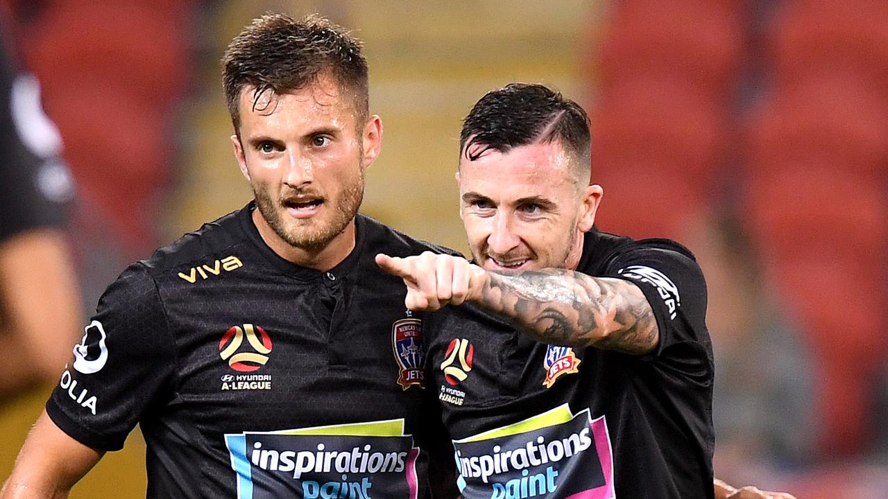 Newcastle Jets have thrashed Brisbane Roa 6-1