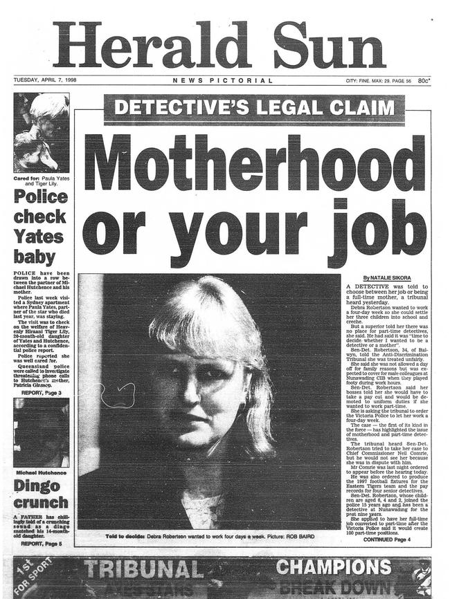 Det-Supt Deb Robertson made page one with her dispute with Victoria Police.