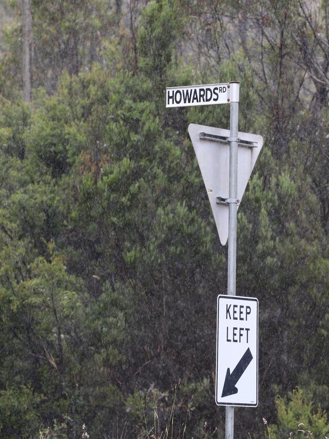 Howards Road, the site of Henty Gold Mine in Tasmania's west where a man is believed to be missing following a rock fall. Picture: Grant Wells