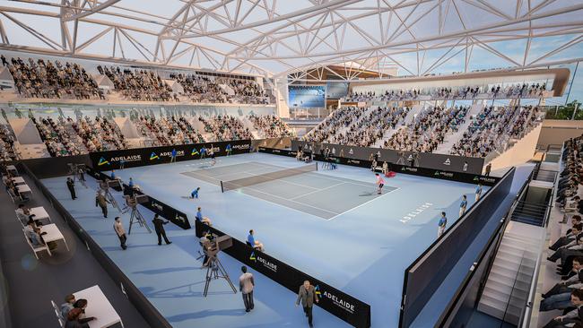 $44 million has been allocated to complete the second stage of the redevelopment for the Memorial Drive Tennis Centre. Image: Supplied