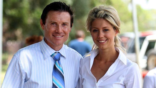 Liberal backbencher Andrew Laming with wife Olesja in Brisbane.