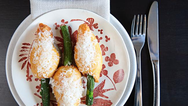 Delectable zucchini flowers. Picture: Adam Yip