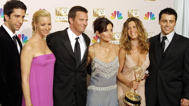 The Friends cast were all honoured at some stage at the Emmys, apart from Courteney Cox. Picture: Lee Celano/AFP