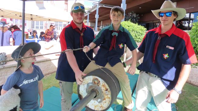 Joseph, Paul, Brad and Ben with the ‘Greasy Pig’