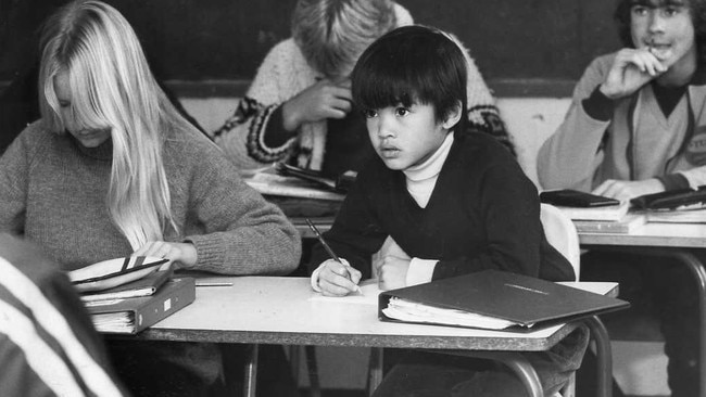 Terence (Terry) Tao during a maths class test in Year 11 at Blackwood High School in 1983. Picture: G Tidy