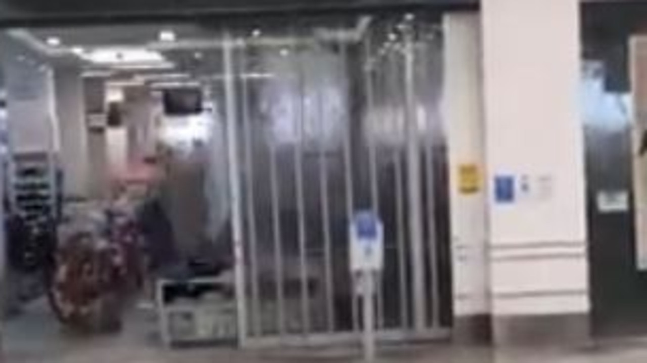 A shopper began filming moments before the roof fell in. Picture: Facebook