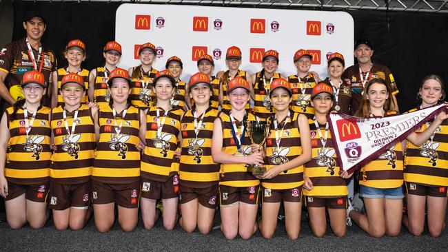 Aspley Hornets won the grand final in the Under 13 Girls Div 2 competition for SEQJ. Picture: Supplied