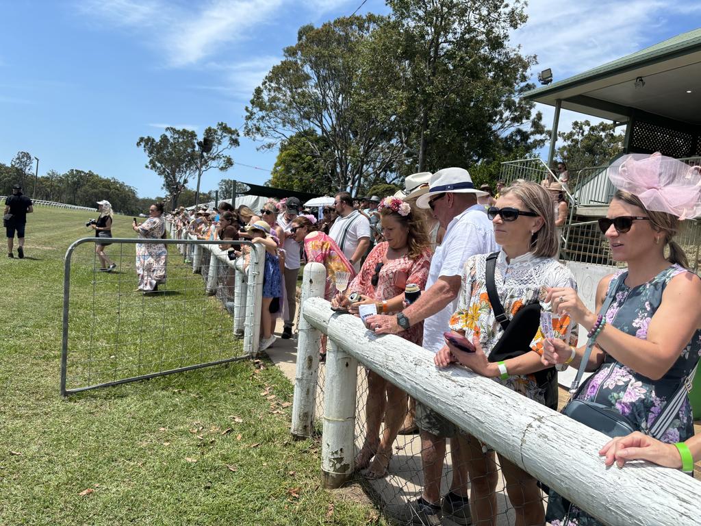 Racegoers at the Torbanlea Picnic Races.