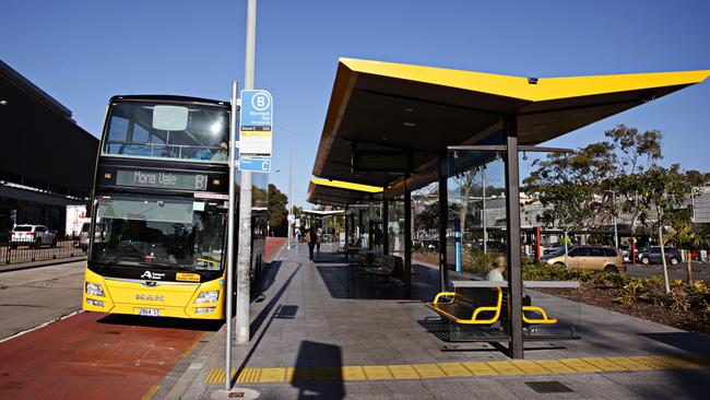 The B-Line — pictured at Warringah Mall -will no longer extend to Newport as planned. Picture: Adam Yip.