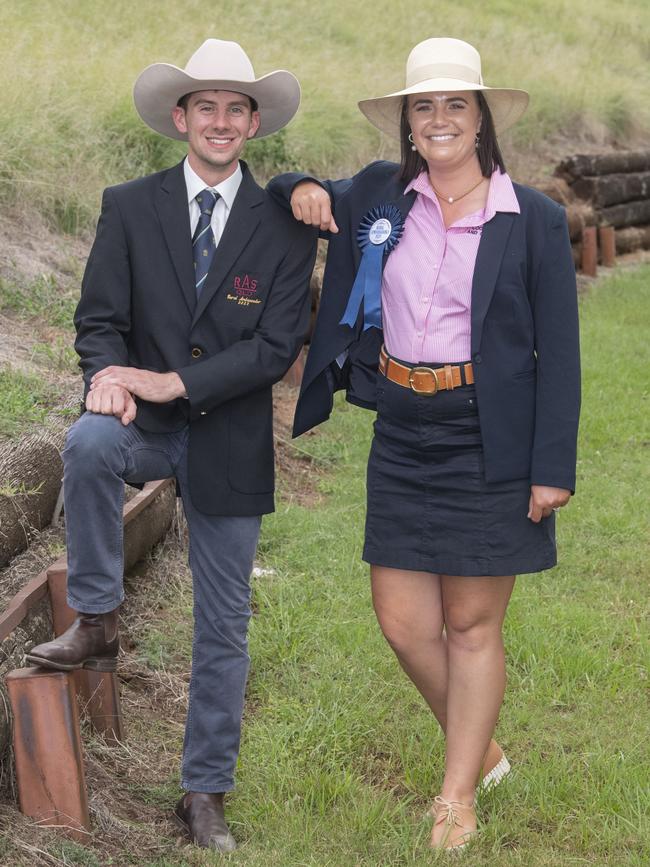 Harry Stewart, runner up and Brianna Barron, rural ambassador. Toowoomba Royal Show. Saturday, April 1, 2023. Picture: Nev Madsen.