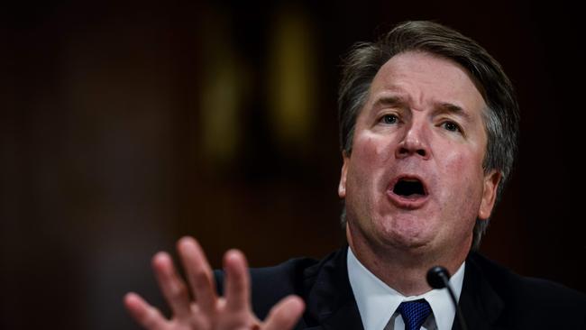 Supreme court nominee Brett Kavanaugh testifies before the Senate Judiciary Committee.