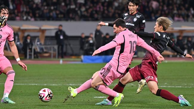 A recovered Lionel Messi back in action for Inter Miami in Tokyo this week. Picture: Getty Images