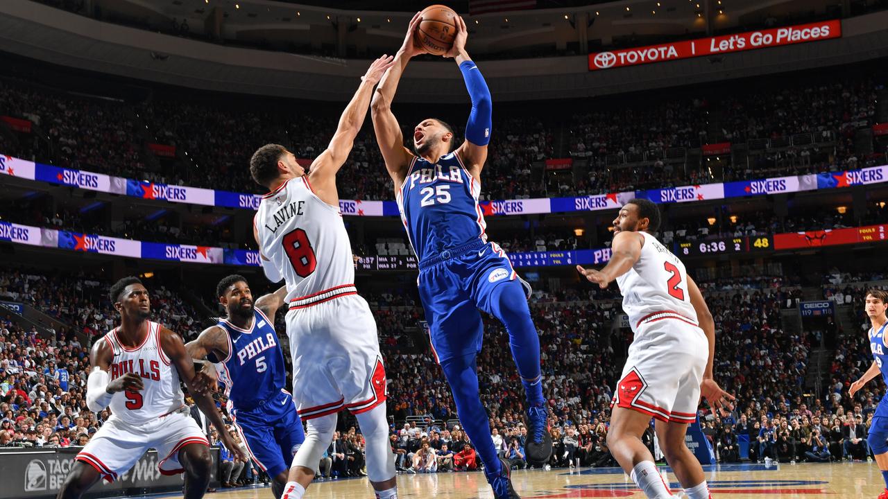 Nba Ben Simmons Stats 76ers Vs Chicago Bulls Score Video Highlights