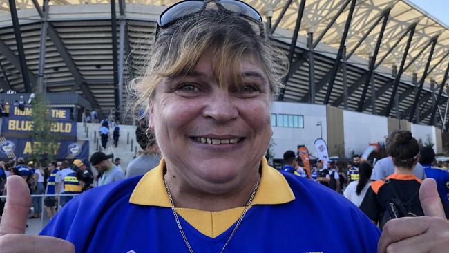 Karen Crabb-Harrison gives the Eels’ new home the thumbs up.