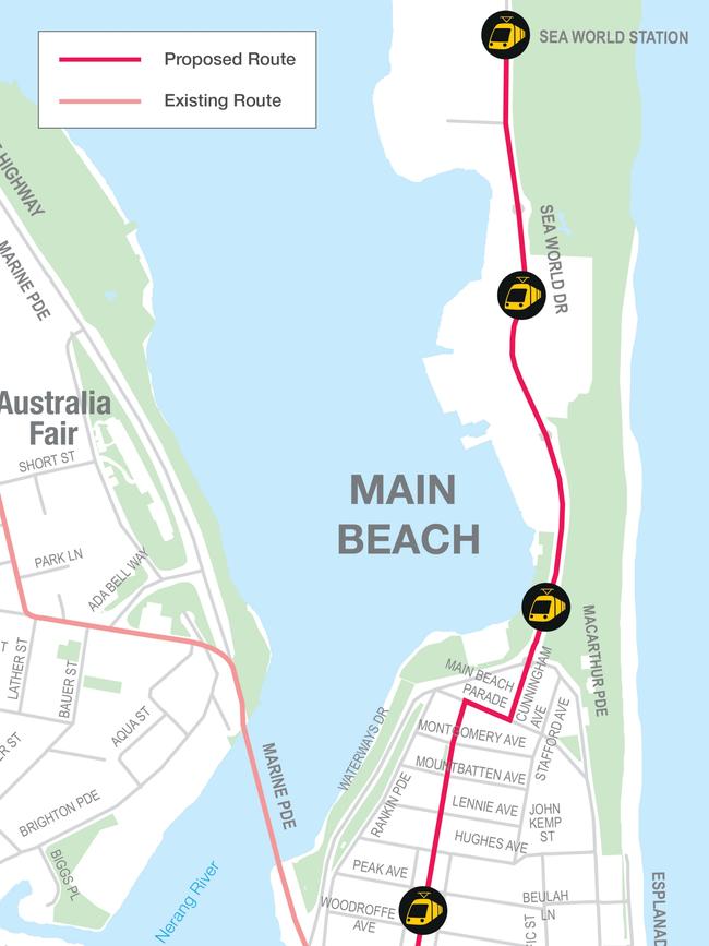 Possible light rail extension to the Spit