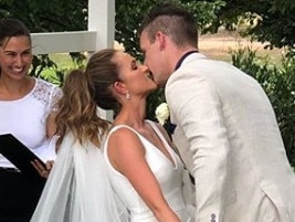 Crows star Josh Jenkins marries Hannah Delmenico in Swan Hill, Victoria. Pics: Instagram.