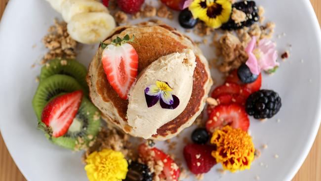 Is this the perfect amount of pancakes? Bad Liar Cafe doesn’t want to waste food at its Elsternwick cafe. Picture: The Edible Image.